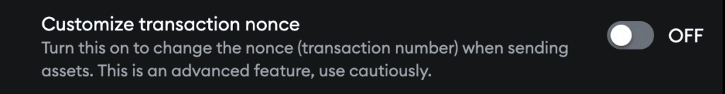 Transaction Nonce